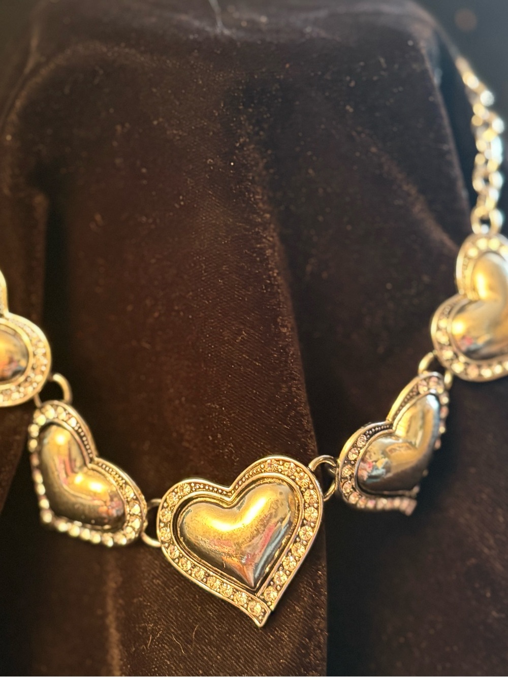 paparazzi Silver Heart Link Statement Necklace